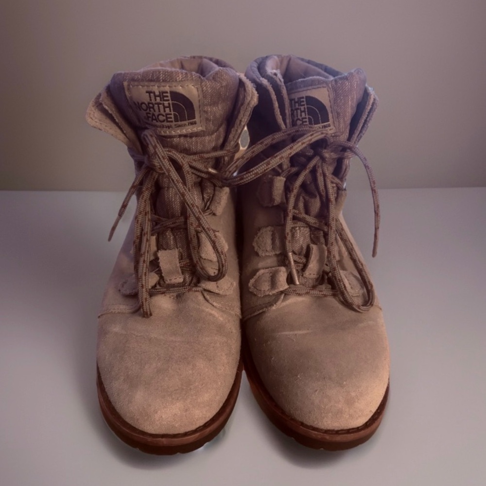 The North Face Ballard Roll Down Grey Suede HydroSeal Heat Seeker Boots Wmns 7.5 - Picture 4 of 13